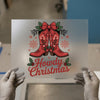 Howdy Christmas Boots | DTF Transfer Ready to Press | Southern Holiday Heat Transfer