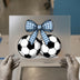 Soccer Balls with Gingham Bow | DTF Transfer Ready to Press | Sports Heat Transfer