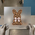 Leopard Print Bunny with Bow | DTF Transfer Ready to Press | Cute Heat Transfer