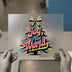 Joy to the World Groovy Christmas Tree | DTF Transfer Ready to Press | Retro Holiday Heat Transfer