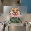 Highland Cow Christmas Truck | DTF Transfer Ready to Press | Festive Heat Transfer