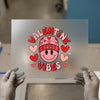 Valentine Vibes Smiley Face | DTF Transfer Ready to Press | Retro Heat Transfer