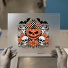 Spooky Pumpkin Skulls | DTF Transfer Ready to Press | Halloween Heat Transfer