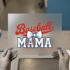 Baseball Mama Bow Bowtie | DTF Transfer Ready to Press | Sports Mom Heat Transfer