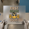 First Grade Dude Smiley Face | DTF Transfer Ready to Press | Back to School Heat Transfer