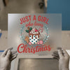 Just a Girl Who Loves Christmas DTF Transfer | Ready to Press | Festive Heat Transfer