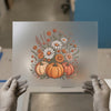 Fall Pumpkin Floral Bouquet | DTF Transfer Ready to Press | Autumn Heat Transfer