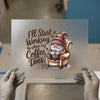 Coffee Gnome DTF Transfer | Ready to Press | Cozy Heat Transfer