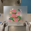 Watermelon Stack & Cherries | DTF Transfer Ready to Press | Summer Fruit Heat Transfer