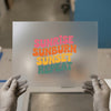 Sunrise Sunburn Sunset Repeat | DTF Transfer Ready to Press | Retro Summer Heat Transfer