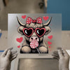 Valentine Highland Cow DTF Transfer | Ready to Press | Retro Fun Heat Transfer