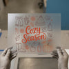 Cozy Season Autumn Vibes | DTF Transfer Ready to Press | Fall Heat Transfer