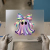 Pastel Rainbow Ghost | DTF Transfer Ready to Press | Cute Spooky Heat Transfer