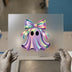 Pastel Rainbow Ghost | DTF Transfer Ready to Press | Cute Spooky Heat Transfer