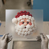 Knitted Santa Face | DTF Transfer Ready to Press | Holiday Heat Transfer
