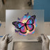 Vibrant Neon Butterfly | DTF Transfer Ready to Press | Sparkling Heat Transfer
