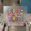 First Day of School Retro DTF Transfer Ready to Press | Groovy Heat Transfer