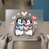 Cute Penguin Couple DTF Transfer Ready to Press | Valentine Heat Transfer