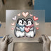 Cute Penguin Couple DTF Transfer Ready to Press | Valentine Heat Transfer