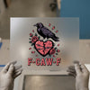 Heartbroken Raven | DTF Transfer Ready to Press | Tattoo Style Heat Transfer