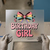 Birthday Girl Bow | DTF Transfer Ready to Press | Retro Heat Transfer