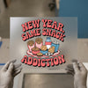 New Year Same Snack Addiction | DTF Transfer Ready to Press | Retro Food Heat Transfer