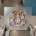 Cute Baby Leopard with Flowers | DTF Transfer Ready to Press | Adorable Heat Transfer
