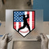 USA Flag Baseball Player | DTF Transfer Ready to Press | Patriotic Sports Heat Transfer
