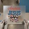 America Needs Jesus DTF Transfer | Ready to Press | Patriotic Heat Transfer