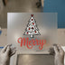 Christmas Tree & Merry Script | DTF Transfer Ready to Press | Festive Heat Transfer