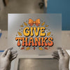 Give Thanks Retro Autumn Design | DTF Transfer Ready to Press | Fall Heat Transfer
