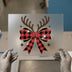 Plaid Reindeer Bow | DTF Transfer Ready to Press | Holiday Heat Transfer