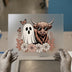 Boho Ghost & Highland Cow | DTF Transfer Ready to Press | Spooky Cute Heat Transfer