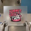 Summer Vibes Cow | DTF Transfer Ready to Press | Cartoon Heat Transfer