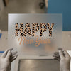 Happy New Year Leopard Print | DTF Transfer Ready to Press | Celebration Heat Transfer