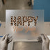 Happy New Year Leopard Print | DTF Transfer Ready to Press | Celebration Heat Transfer