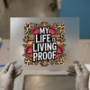 My Life Is Living Proof | DTF Transfer Ready to Press | Faith Leopard Print Heat Transfer