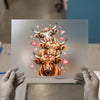 Stacked Highland Cows Hearts | DTF Transfer Ready to Press | Cute Heat Transfer