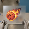 Flaming Basketball | DTF Transfer Ready to Press | Sporty Heat Transfer