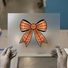 Basketball Bow with Gold & Diamonds | DTF Transfer Ready to Press | Sporty Chic Heat Transfer