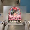 Love Is In The Air Gas Mask Cupid | DTF Transfer Ready to Press | Retro Heat Transfer