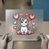 Cute Unicorn & Heart Balloons | DTF Transfer Ready to Press | Kawaii Heat Transfer