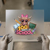Highland Cow 100 Days of School | DTF Transfer Ready to Press | Cute Heat Transfer