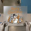 Merry Christmas Snowman | DTF Transfer Ready to Press | Festive Heat Transfer