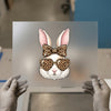 Leopard Bunny with Heart Glasses | DTF Transfer Ready to Press | Cute Heat Transfer