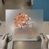 Floral Football Helmet & Game Day | DTF Transfer Ready to Press | Retro Style Heat Transfer