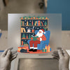 Cozy Santa Reading | DTF Transfer Ready to Press | Christmas Heat Transfer