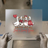 Valentine Geese DTF Transfer Ready to Press | Romantic Heat Transfer