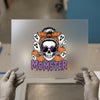 Momster Skull Head | DTF Transfer Ready to Press | Halloween Heat Transfer