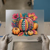 Colorful Fall Pumpkins DTF Transfer Ready to Press | Autumn Floral Heat Transfer